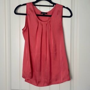 Coral Pink Satin Sleeveless Blouse, Size S, Notations Women's Tank Tops
